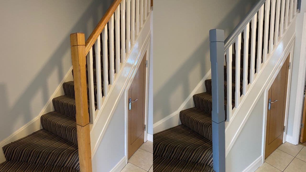 Professional handrail painting in north dublin project completed by Adam verified tradespeople