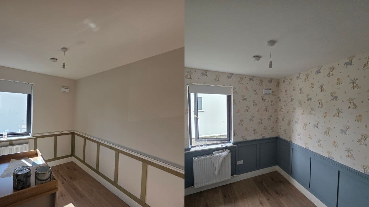 Professional wallpapering in south dublin project completed by Adam verified tradespeople