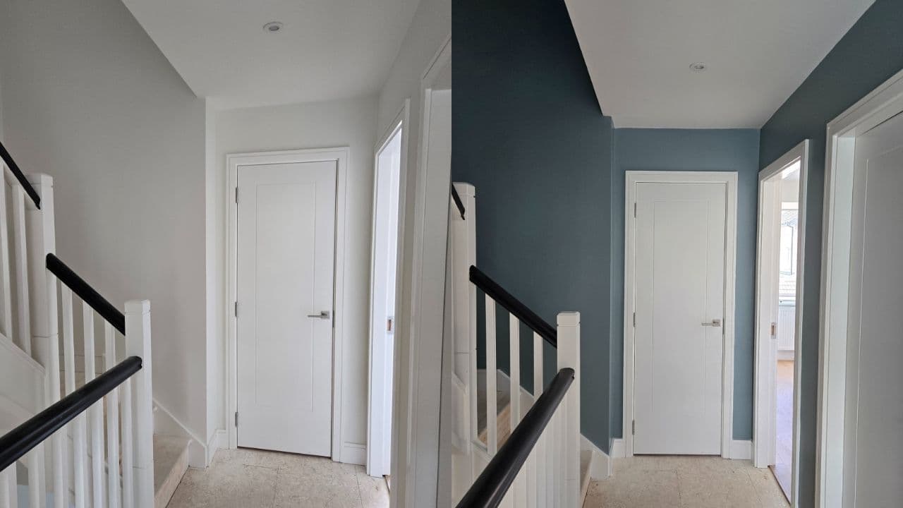 Professional hallway painting in east dublin project completed by Adam verified tradespeople