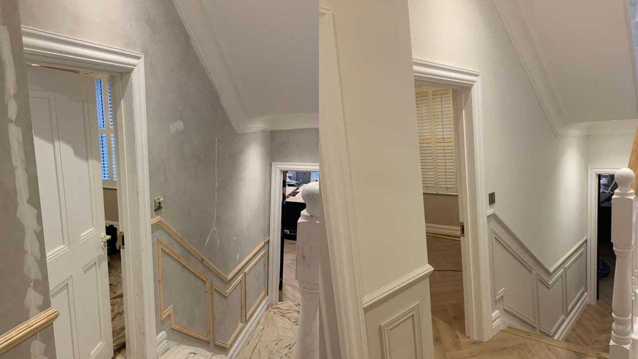 Professional panelling painting in west dublin project completed by Adam verified tradespeople