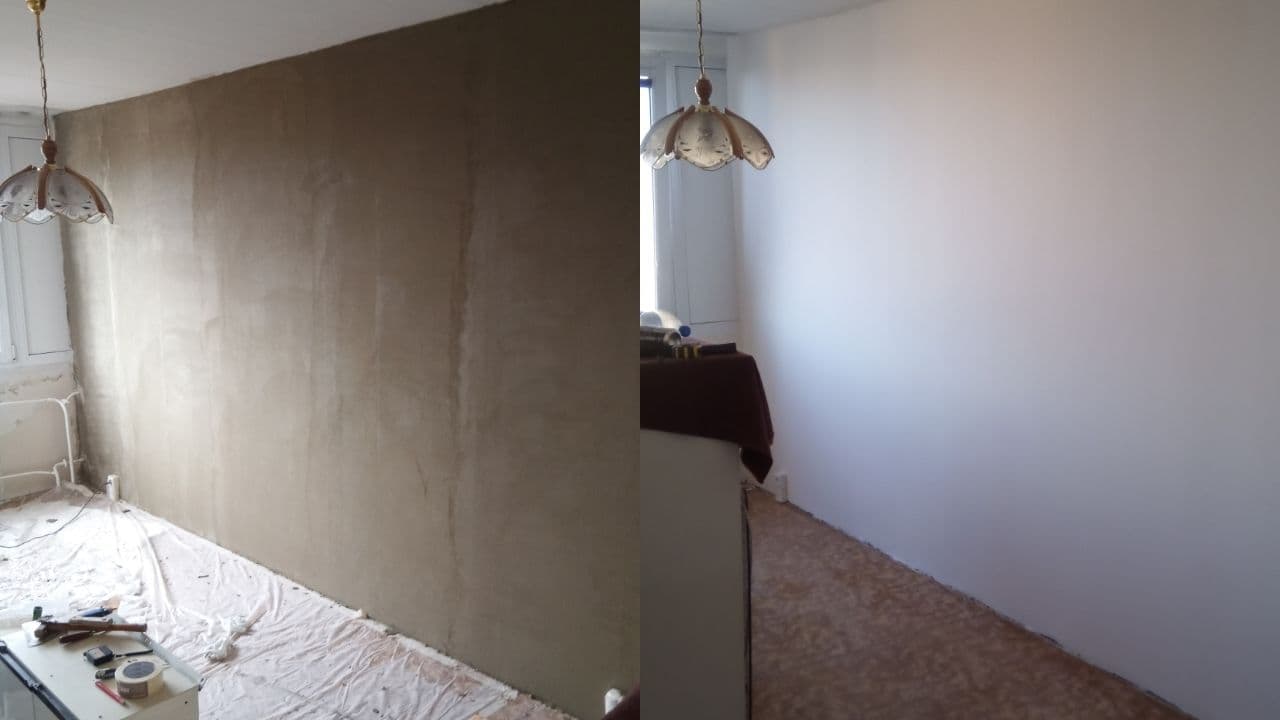 Professional přemalování zdi na bílo project completed by Adam verified tradespeople