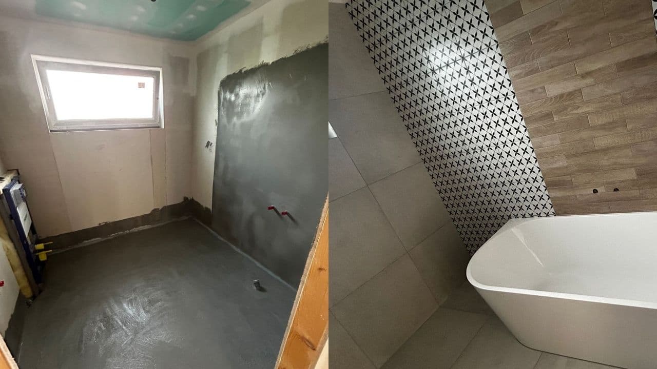 Professional rekonstrukce koupelny project completed by Adam verified tradespeople