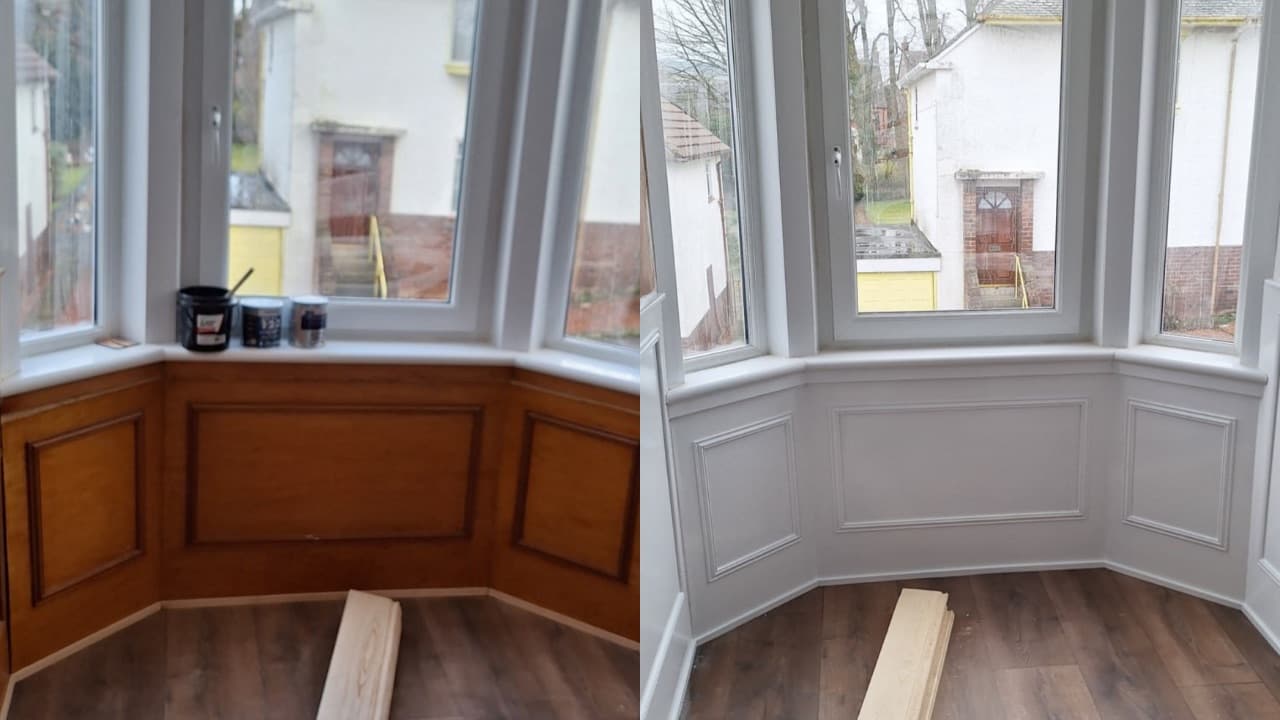 Professional woodwork painting in newcastle project completed by Adam verified tradespeople