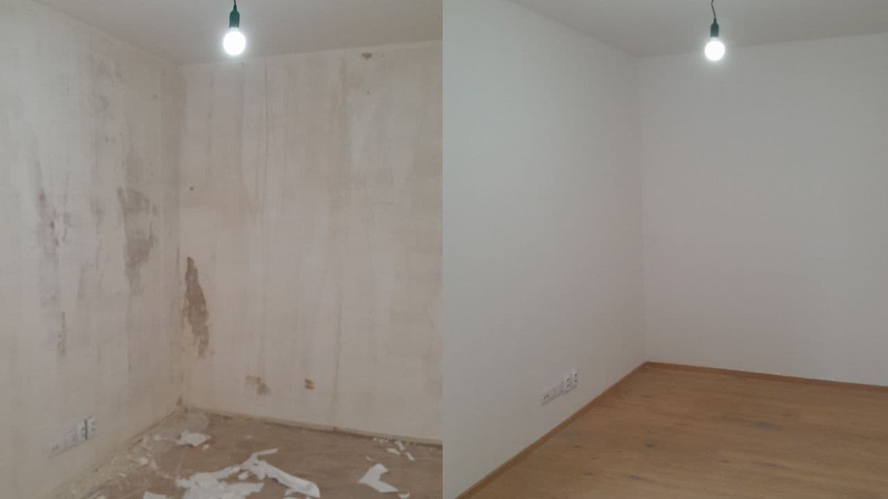 Professional oprava a vymaľovanie poškodených stien project completed by Adam verified tradespeople