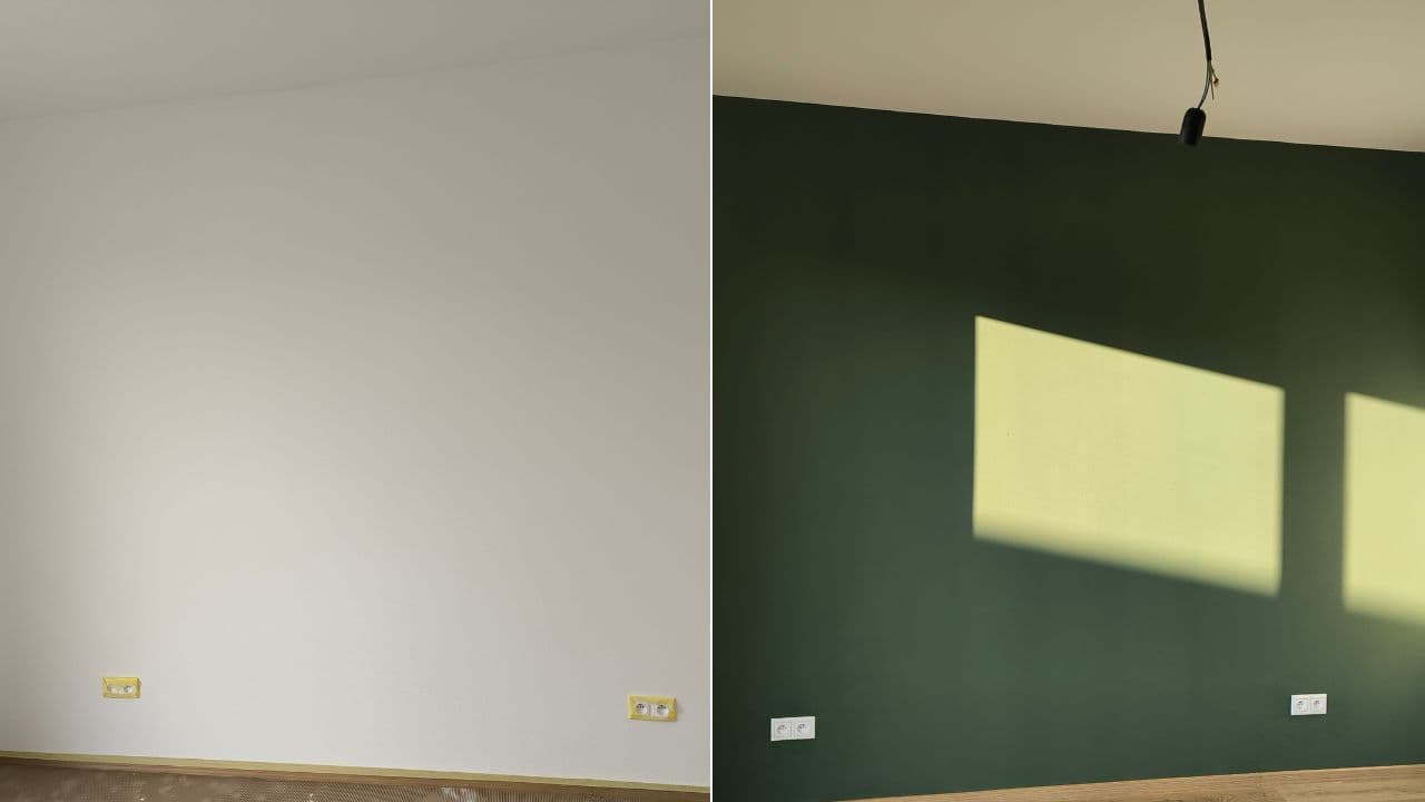 Professional moderná zelená stena project completed by Adam verified tradespeople